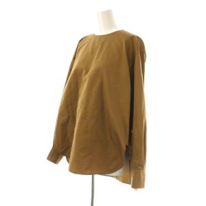BLAMINK P C/SI CN B/ZIP LSL プルオーバー ブラウス シルク混 36 ブラウンベージュ /DO