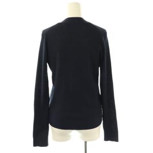 ebure 24AW シアーリブハイゲージ Vネックカーディガン ニット 長袖 ネイビー /HK OS