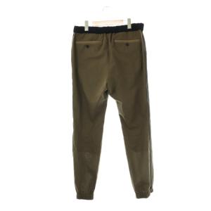 sacai ス?チング サイドライン スラックス パンツ M 茶 紺 21-02461 /CX OS AD