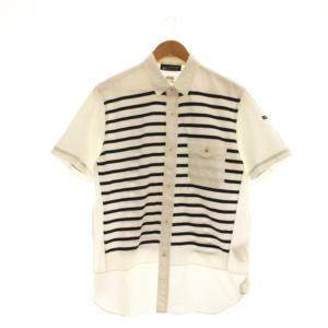 ×SAINTJAMES ボーダー半袖シャツ M 白 紺 WC-T905 /CX OS