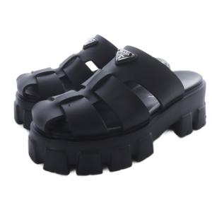 モノリス ラバー ミュール サンダル 37 ブラック 1XX751