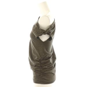 ETRE TOKYO 25SS タックギャザーワンショルダープルオーバー カットソー F 茶 黒 /CX OS