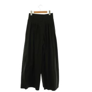 CLANE 23SS TUCK DESIGN WIDE PANTS ワイドパンツ 1 ブラック /ES OS