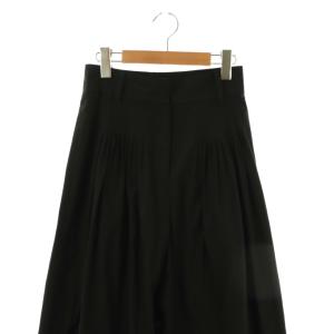 CLANE 23SS TUCK DESIGN WIDE PANTS ワイドパンツ 1 ブラック /ES OS