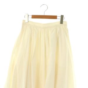 CLANE 23SS VOLUME MAXI SKIRT ギャザースカート フレアスカート 1 ホワイト /ES OS