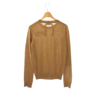 N°21 ウール ロゴニット 長袖 ブラウン /HK OS