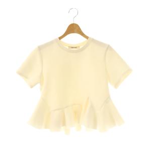 24SS アシメペプラムブラウス 半袖 2 ホワイト /HK OS