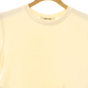 COCO DEAL 24SS アシメペプラムブラウス 半袖 2 ホワイト /HK OS