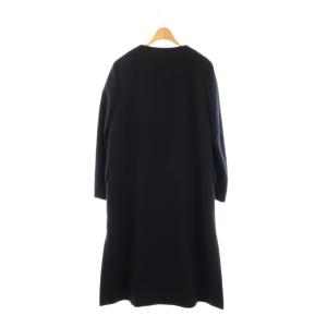 PS Paul Smith ウール ノーカラーコート アウター 38 ネイビー /DF OS