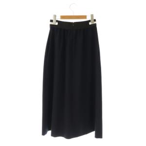 ADORE 24SS コンパクトツイルスカート フレア ロング 38 ダークネイビー ブラック オフホワイト /DO