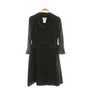 TISSUE フレア コート アウター チェスター オーガンジー 34 黒 /CX OS