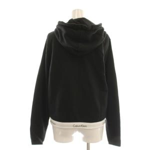 Calvin Klein ロゴテープ ジップアップフーディー パンツ セットアップ 上下 パーカー M S 黒 ブラック /AT