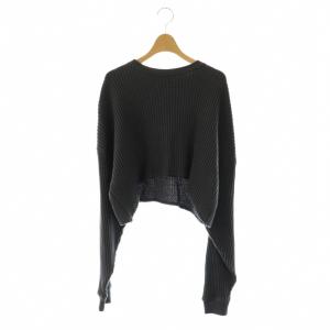 ×チャンピオン Champion サーマルロングスリーブシャツ カットソー クロップド F チャコール