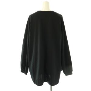 UNITED ARROWS ギャザースリーブプルオーバー カットソー 長袖 ブラック /HK OS