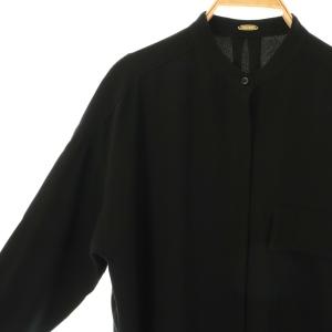 MUSE de Deuxieme Classe ジョーゼット2way ブラウス 長袖 ブラック /HK OS