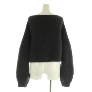 FRAY I.D 24SS モヘヤ混クロップドニット セーター 長袖 ボリュームスリーブ ONE ダークグレー /MY OS