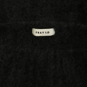FRAY I.D 24SS モヘヤ混クロップドニット セーター 長袖 ボリュームスリーブ ONE ダークグレー /MY OS