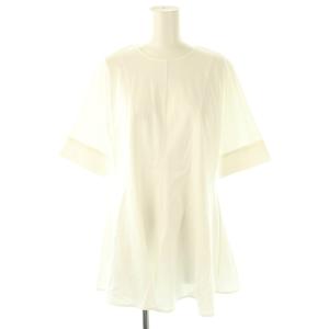 25SS コットンポンチチュニックプルオーバー カットソー 36 オフホワイト /DO OS SH