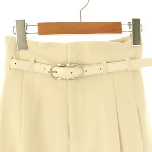 Ameri VINTAGE SHAPELY HIGH WAIST PANTS タックパンツ S アイボリー /ES OS