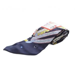 ツイリー DAME DE COEUR ハートのクイーン スカーフ 総柄 シルク 紺 ネイビー /SR22