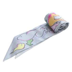 HERMES ツイリー MILLE ET UN LAPINS 千と一のうさぎ グレー