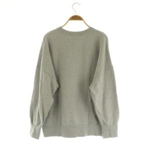 gelato pique 24SS DOG柄ワンポイント裏毛プルオーバー スウェット 長袖 オーバーサイズ ONE グレー /MY