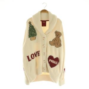 23AW HOLIDAY ジャガードショールカーディガン オーバーサイズ ルームウェア ONE オフホワイト