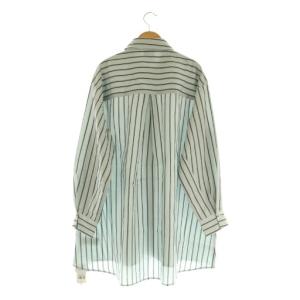 gelato pique 23SS カラーストライプBIGシャツ 長袖 オーバーサイズ ルームウェア ONE ブルー /MY OS