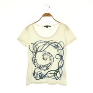グッチ 柄 半袖 Tシャツ カットソー S ホワイト /HK OS