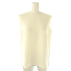 トリアセジョーゼットブラウス ノースリーブ アイボリー /AT OS