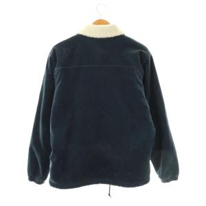BEAMS 23AW コーデュロイ ボア コーチジャケット ブルゾン 中綿 M ネイビー ホワイト /ES OS