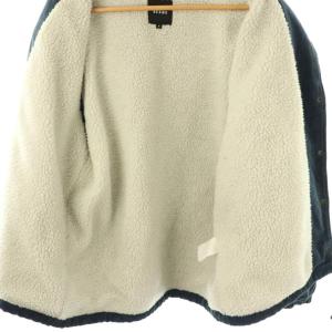 BEAMS 23AW コーデュロイ ボア コーチジャケット ブルゾン 中綿 M ネイビー ホワイト /ES OS