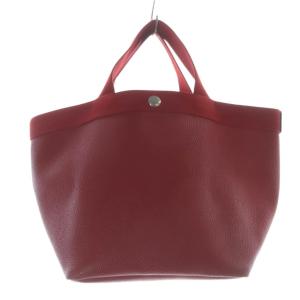 リュクス舟型トートMバッグ レッド 707GP