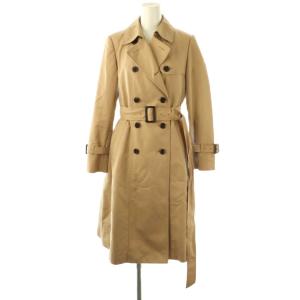 撥水ギャバトレンチコート スプリングコート ロング ダブル 36 ベージュ /DO OS