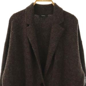 Theory FINE AVALON 2 MELISANDRE F コート ニット ロング S ブラウン /HK OS