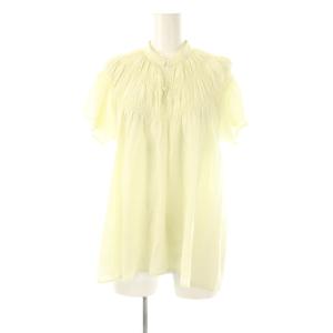 24SS Shirring Blouse ブラウス シャツ XS アイボリー /ES OS