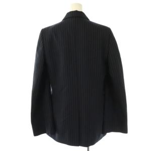 GOLDEN GOOSE DELUXE ストライプテーラードジャケット ウール S ネイビー オフホワイト /DO OS