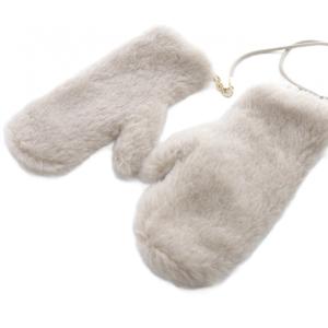Max Mara テディ ミトン 手袋 ML ベージュ