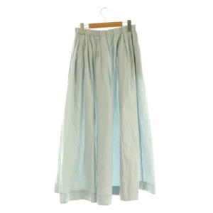 IENA 24SS タイプライター ボリュームスカート ロング フレア ギャザー 38 ライトグレー /MY OS