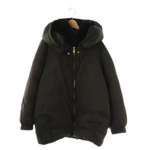 フードダウンコート フォックスファー ブラック