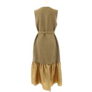 Diagram GRACE CONTINENTAL 24AW カルゼコンビジレワンピース ロング ノースリーブ 36 ベージュ /DO OS
