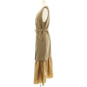 Diagram GRACE CONTINENTAL 24AW カルゼコンビジレワンピース ロング ノースリーブ 36 ベージュ /DO OS