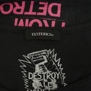 HYSTERIC GLAMOUR DESTROY ALL MONSTERS 半袖Tシャツ カットソー ドルマンスリーブ プリント F ブラック