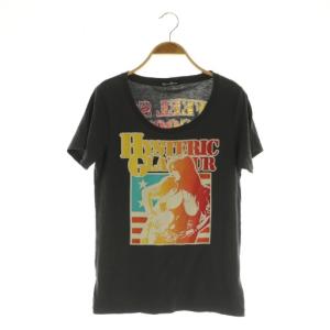 ヒスガール 半袖Tシャツ Uネック プリント F チャコール /MY OS