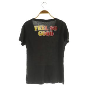 HYSTERIC GLAMOUR ヒスガール 半袖Tシャツ Uネック プリント F チャコール /MY OS