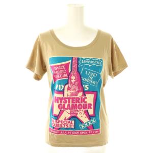 FLYING V POSTER pt T-SH Tシャツ カットソー 半袖 S ベージュ マルチカラー