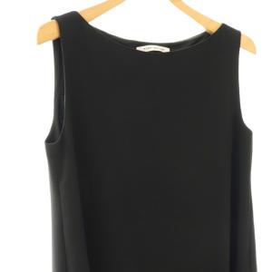 FOXEY NEW YORK バックプリーツノースリーブワンピース 38 ブラック 37196 /DO OS