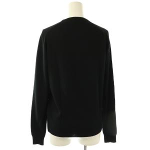 JOHN SMEDLEY ウールクルーネックニット カットソー 長袖 M 黒 ブラック /AT OS