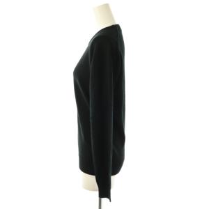 JOHN SMEDLEY ウールクルーネックニット カットソー 長袖 M 黒 ブラック /AT OS