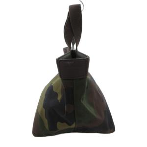 Hervé Chapelier コーデュラ舟型トートバッグ カモフラ柄 迷彩柄 M 茶 ブラウン 707W /JS